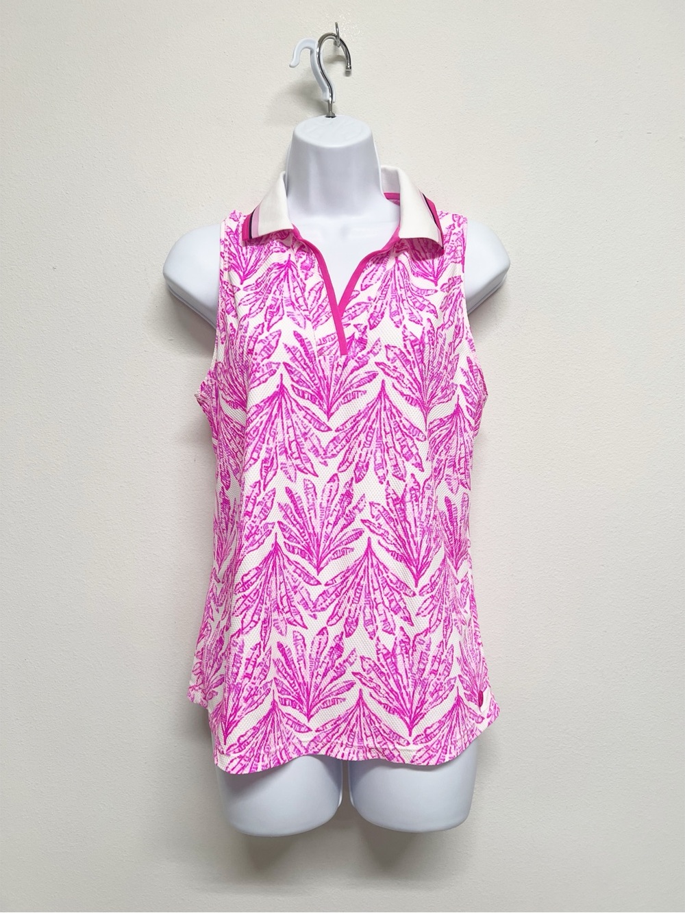 Lilly Pulitzer Womens Luxletic UPF 50+ Pink Bliss Shady Babe Alister Polo Size M